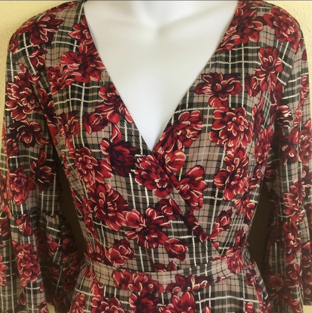🌺Glamour Flower pattern midi dress